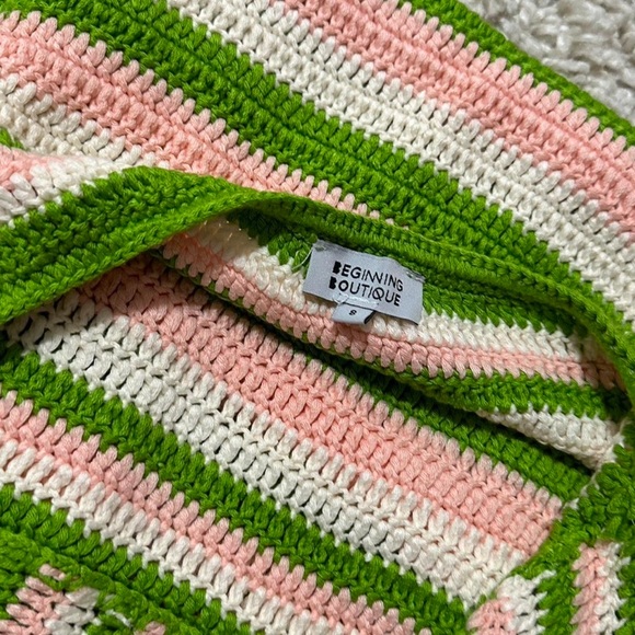 Beginning Boutique Green Halter Knit Dress - Picture 2 of 2